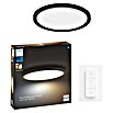 Philips Hue LED-Panel rund Aurelle (21 W, Ø x H: 39,5 x 4,7 cm, Schwarz, Schwarz, Warmweiß) | BAUHAUS