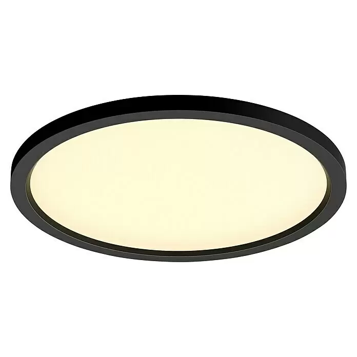 Philips Hue LED-Panel rund Aurelle21 W, Ø x H: 39,5 x 4,7 cm, Schwarz, Warmweiß