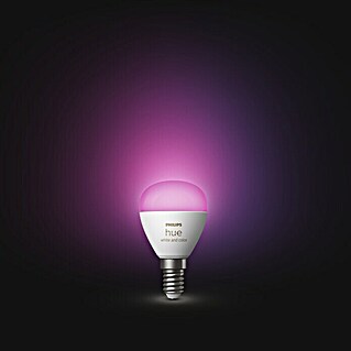 Philips Hue LED-Lampe White & Color Ambiance Tropfen (E14, 470 lm, 5,1 W, RGBW)