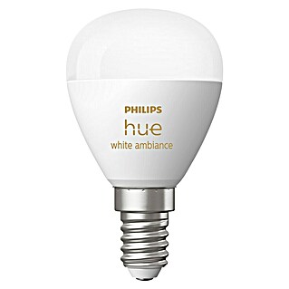 Philips Hue Smart-LED-Lampen-Set White Ambiance Tropfen (E14, Dimmbar, Neutralweiß, 470 lm, 5,1 W, 1 Stk.)