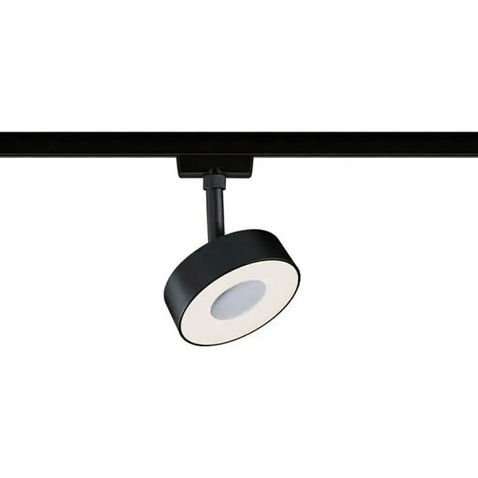 Paulmann URail LED-Spot Circle 3-Step-Dim - Schwarz matt, Warmweiß - Ein modernes, schwarzes LED-Schienenstrahler-Design. Ideal für stilvolle Beleuchtung in jedem Raum, das Licht ist elegant und effizient.