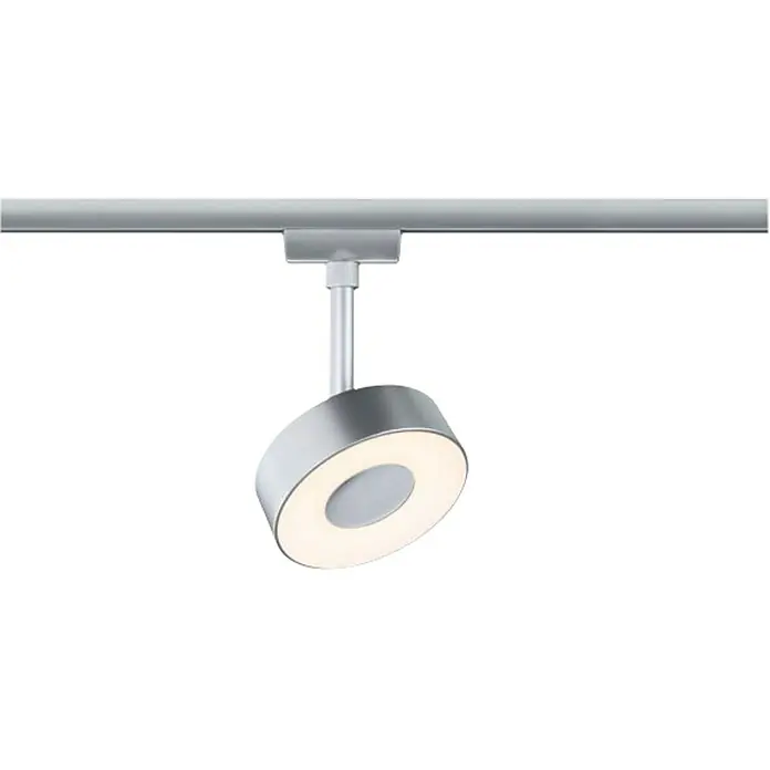 Paulmann URail LED-Spot Circle 3-Step-Dim - Chrom matt, Warmweiß - Silberne LED-Deckenleuchte mit kreisförmigem Design, die modernes Licht und Stil in jeden Raum bringt.