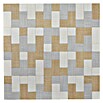 Selbstklebemosaik SAM 4MT87M (30,5 x 30,5 cm, Metall, Grau/Beige)
