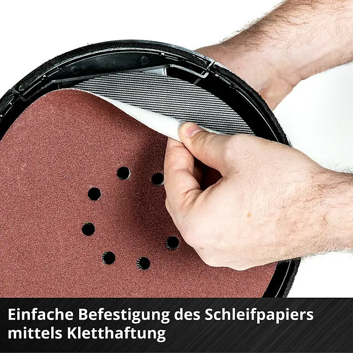Einhell Professional Power X-Change 18V Akku-Trockenbauschleifer TP-DWS 18/225 Li BL Solo - 18 V, Ohne Akku - Einfache Befestigung des Schleifpapiers dank Kletthaftung. Der Schleifteller ermöglicht schnellen Wechsel des Schleifpapiers für effizientes Arbeiten.