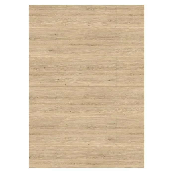LOGOCLIC Decoration Paneel Eiche Colorado - 2.600 x 202 x 10 mm - Abbildung von hellem Holzfußboden. Das Muster zeigt die natürliche Maserung und Textur des Holzes. Ideal für moderne Innenräume.