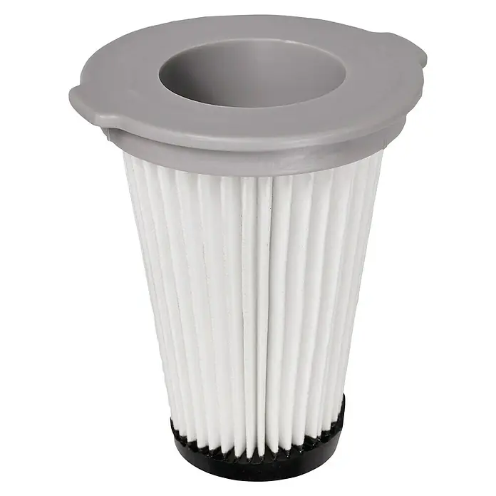 Einhell Filter - Passend für: Einhell Akku-Stielstaubsauger TE-SV 18 Li - Bild eines Staubsaugerfilters, der einen grauen Kunststoffrahmen und ein weißes, plissiertes Filterelement hat.