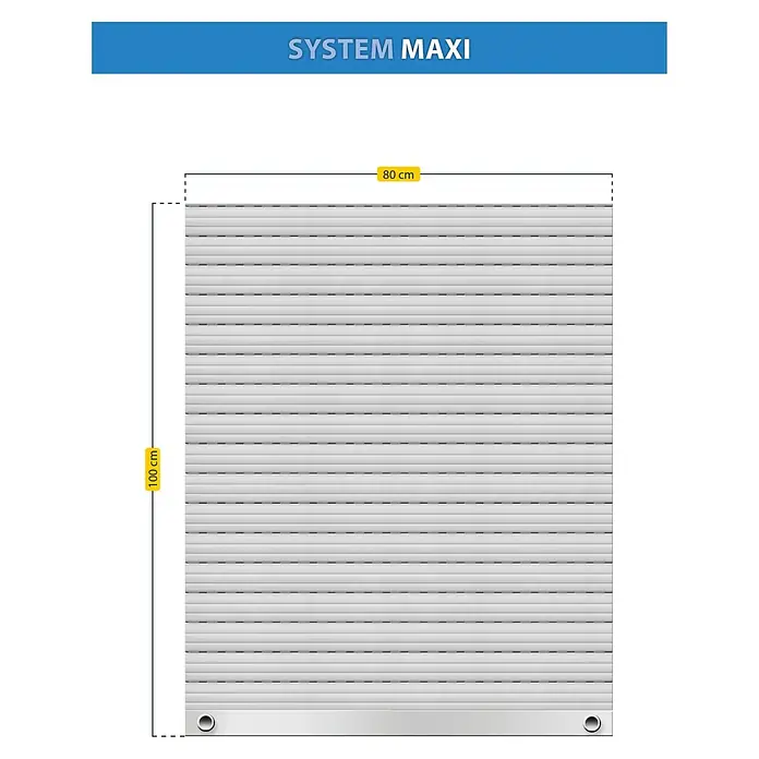 Schellenberg Rollladenpanzer MAXI - 80 x 100 cm, Achatgrau - System Maxi Rollladen mit den Maßen 80 cm Breite und 100 cm Höhe, ideal für Fenster.