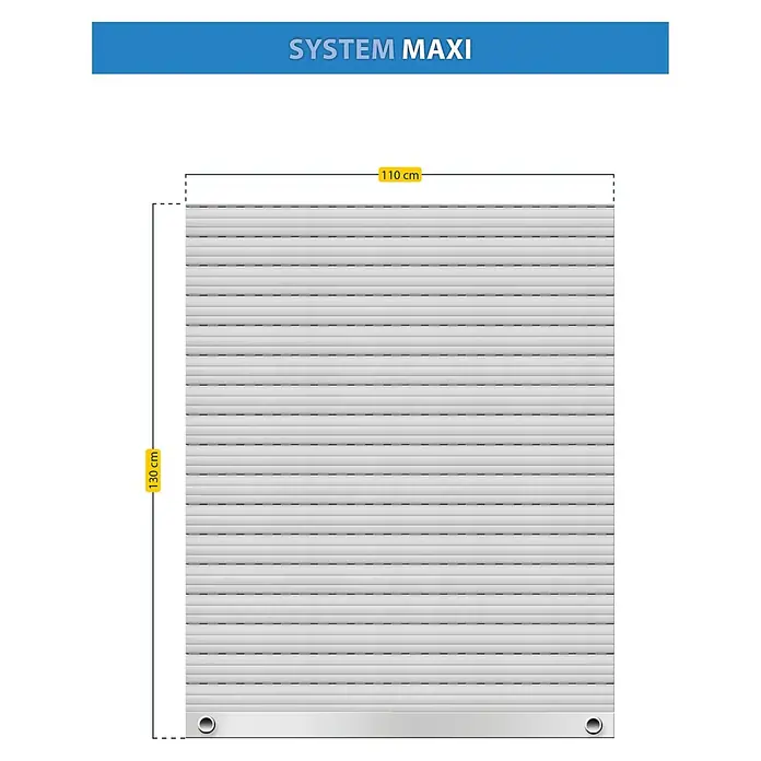 Schellenberg Rollladenpanzer MAXI - 110 x 130 cm, Achatgrau - Rollladensystem MAXI mit den Maßen 110 cm Breite und 130 cm Höhe. Ideal für Fenster und Türen, bietet es optimalen Schutz und Komfort.