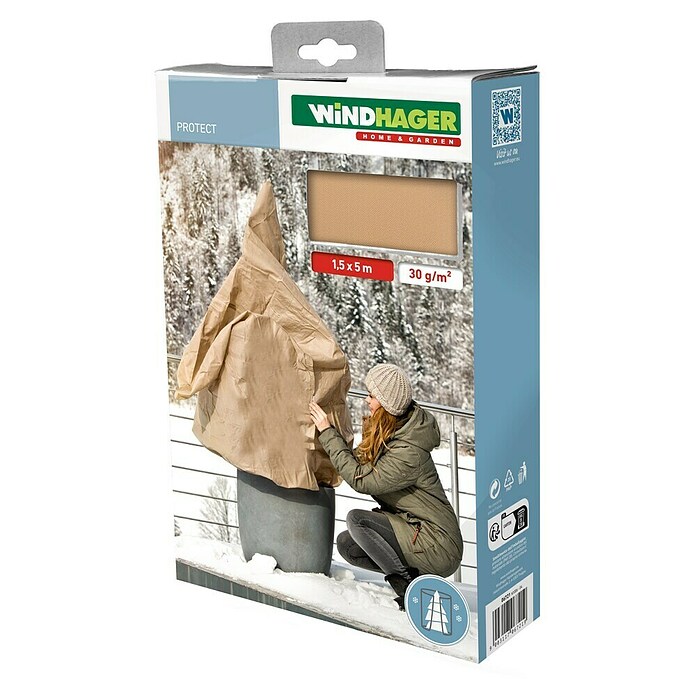 Windhager Prezimitvena koprena  (Do x Š: 5 x 1,5 m, Gramatura: 30 g/m²) | 7481 - Folien / Netze / Winterschutz | IAGG - Gartenartikel | IAG - Außenbereichsausstattung | IA - Gartenhartware | I - Stadtgarten | BAUHAUS