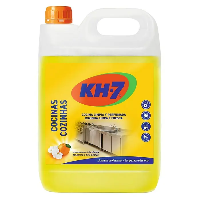 KH7 Limpiador para cocinas - 5.000 ml, Bidón - KH-7 limpiador de cocina para limpieza y frescura profesional con aroma a mandarina e iris.