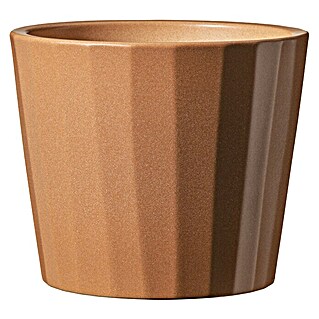 Soendgen Keramik Übertopf rund Umea Barista (Außenmaß (Ø x H): 21 x 19 cm, Cappuccino, Keramik)