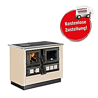 Justus Küchenherd Rustico-90 2.0 (7 kW, Raumheizvermögen: 144 m³, Creme, Backofen rechts)
