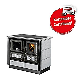 Justus Kaminofen Rustico (7 kW, Raumheizvermögen: 144 m³, Verkleidung: Stahl, Speckstein)