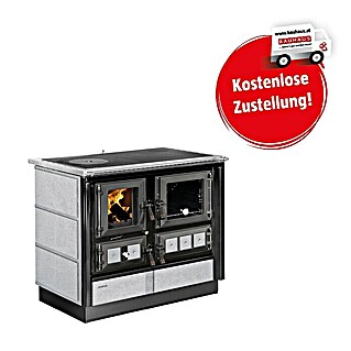 Justus Küchenherd Rustico (7 kW, Raumheizvermögen: 144 m³, Verkleidung: Stahl, Speckstein)