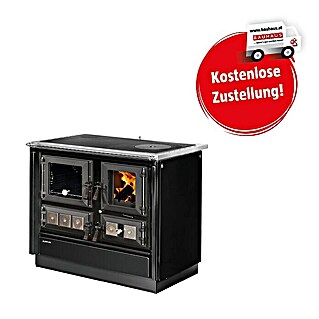Justus Küchenherd Rustico-90 2.0 (7 kW, Raumheizvermögen: 144 m³, Schwarz, Backofen links)