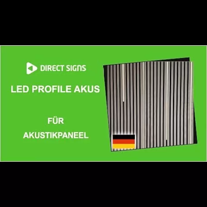 Direct Signs Lichtleiste für Akustikpaneele - Länge: 51,5 cm, Lichtfarbe: Warmweiß, 6 W, 420 lm, 24 V - Direct Signs - LED PROFILE COB AKUS - DE