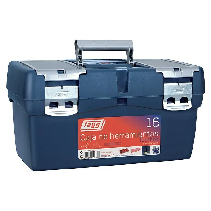 Tayg Caja para herramientas - L x An x Al: 25,8 x 50 x 25,5 cm, Capacidad volumétrica: 23 l - Una caja de herramientas Tayg azul de tamaño 16, perfecta para guardar y transportar herramientas y accesorios.