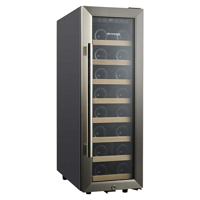 Sonnenkönig Weinkühlschrank Cava 2100 Mono (Passend für: 21 Flaschen, L x B x H: 57 x 29,5 x 88 cm, Schwarz/Silber) | BAUHAUS