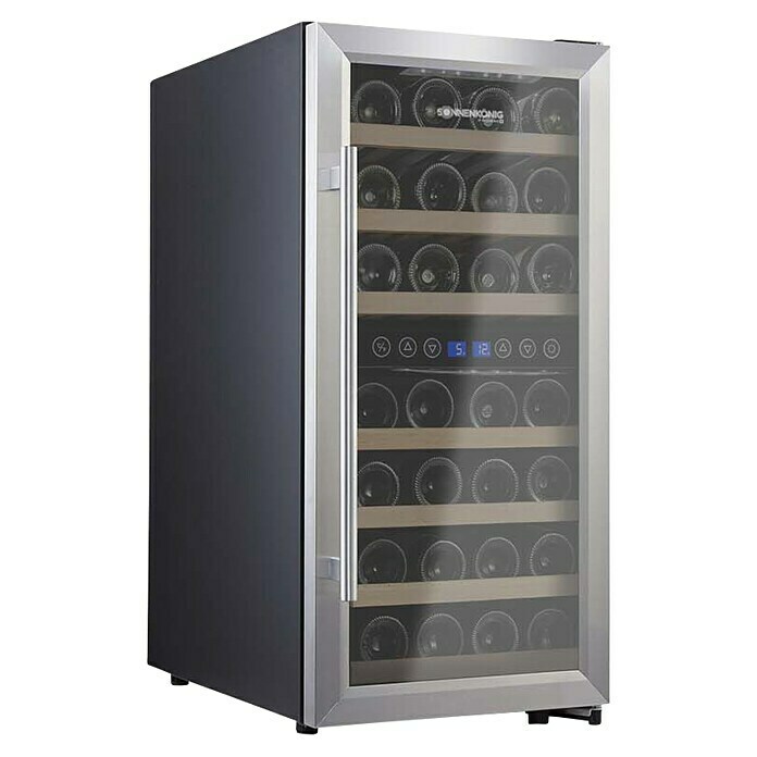 Sonnenkönig Weinkühlschrank Cava 3300 Dual (Passend für: 33 Flaschen, L x B x H: 58 x 39,5 x 84 cm, Schwarz) | BAUHAUS