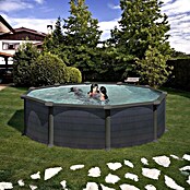 Gre Piscina circular desmontable Granada (Ø x Al: 550 x 132 cm, 27.798 l, Antracita)