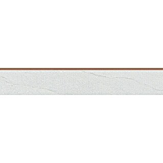 Zócalo cerámico (7,4 x 45 cm, Blanco, Mate)