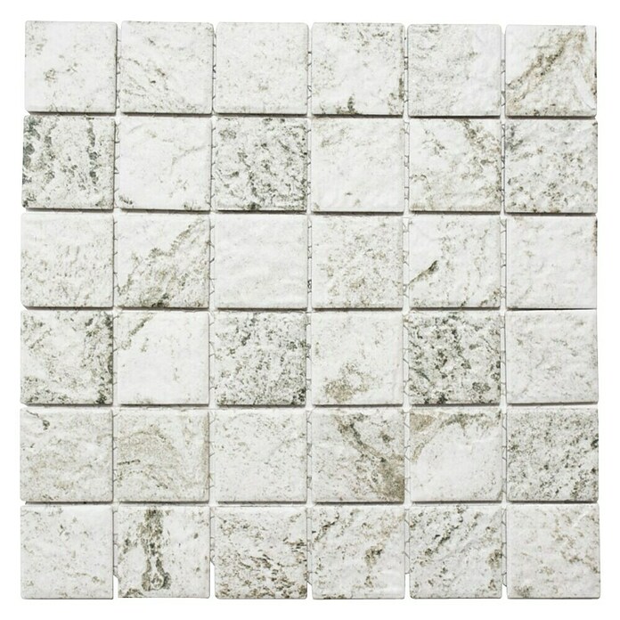 Mosaikfliese Quadrat HWA 4LG (29,8 x 29,8 cm, Hellgrau, Matt)