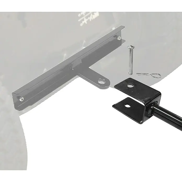 Güde Transportwagen Garten GGW 500 - 141 x 81 x 74 cm, 225 l - Schwarze Metallhalterung mit Bolzen und Sicherungsstift. Ideal für die Befestigung verschiedener Bauteile.