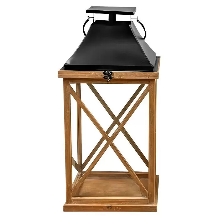 Holz-Laterne MetallL x B x H: 28 x 21 x 57 cm, Holz