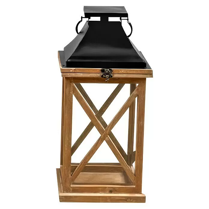 Holz-Laterne MetallL x B x H: 21 x 21 x 45 cm, Holz