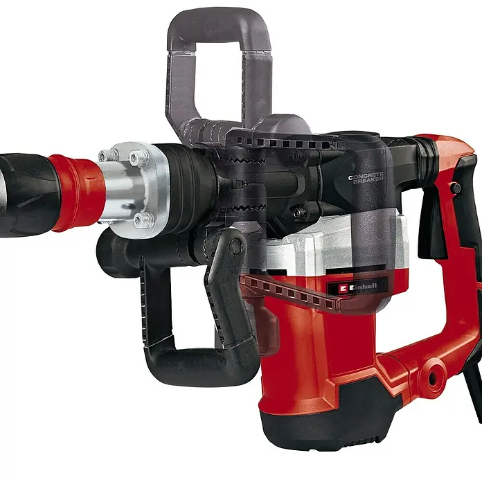 Einhell Abbruchhammer TE-DH 32 - 1.500 W, 32 J, SDS-Max-Aufnahme - Abbildung eines Einhell Abbruchhammers, ideal für Bauarbeiten und Renovierungen. Robustes Design für maximale Leistung beim Stemmen und Brechen von Beton.