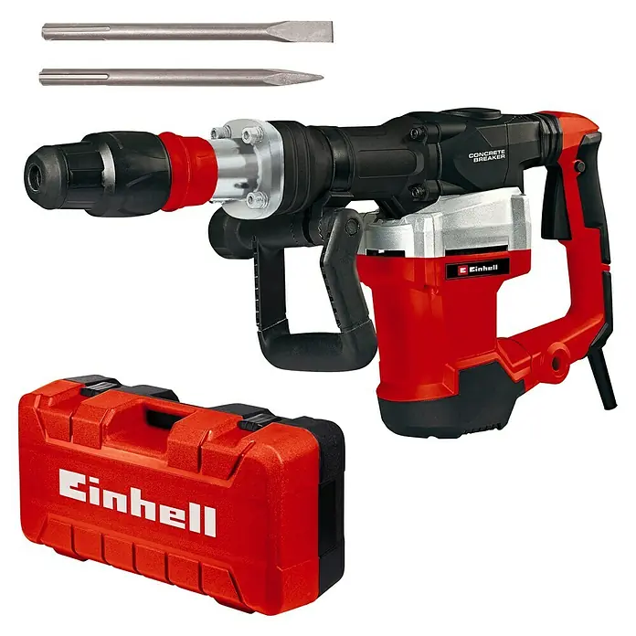 Einhell Abbruchhammer TE-DH 32 - 1.500 W, 32 J, SDS-Max-Aufnahme - Einhell Abbruchhammer mit Zubehör und rotem Aufbewahrungskoffer. Ideal für schwere Abbrucharbeiten.