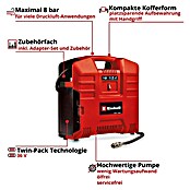 Einhell Power X-Change 18V Akku-Kompressor TE-AC 36/8 Li OF Set-Solo (18 V, Ohne Akku, 8 bar) | BAUHAUS