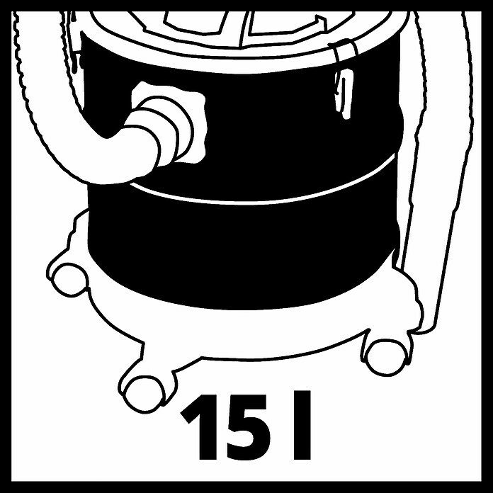 Einhell Power X-Change 18V Akku-Aschesauger TE-AV 18/15 LI-C Solo (18 V, Li-Ionen, Behältervolumen: 15 l, Ohne Akku) | BAUHAUS