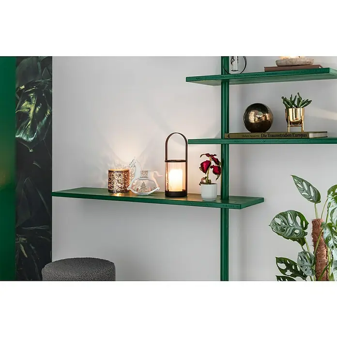 WindlichtØ x H: 10 x 28 cm, Klar/Schwarz - Dekorative Regale mit Kerzen, Pflanzen und dekorativen Artikeln für eine gemütliche Atmosphäre im Wohnraum. Stilvolle Gestaltungsideen für Ihr Zuhause.