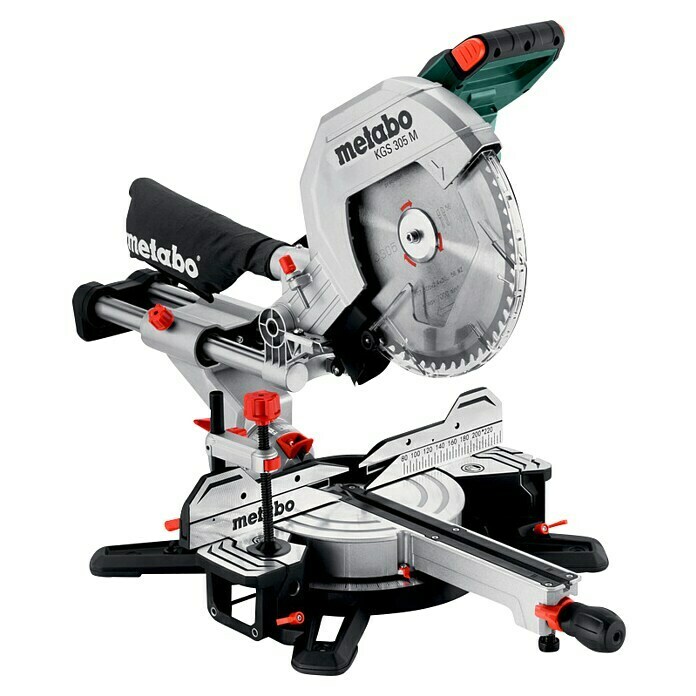 Metabo Sierra ingletadora KGS 305 M (1.600 W, Diámetro hoja de sierra: 305 mm, Número de revoluciones de marcha en vacío: 3.700 r.p.m.) | BAUHAUS