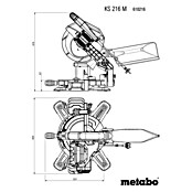 Metabo Kappsäge KS 216 M (1.100 W, Durchmesser Sägeblatt: 216 mm, Leerlaufdrehzahl: 5.000 U/min) | BAUHAUS