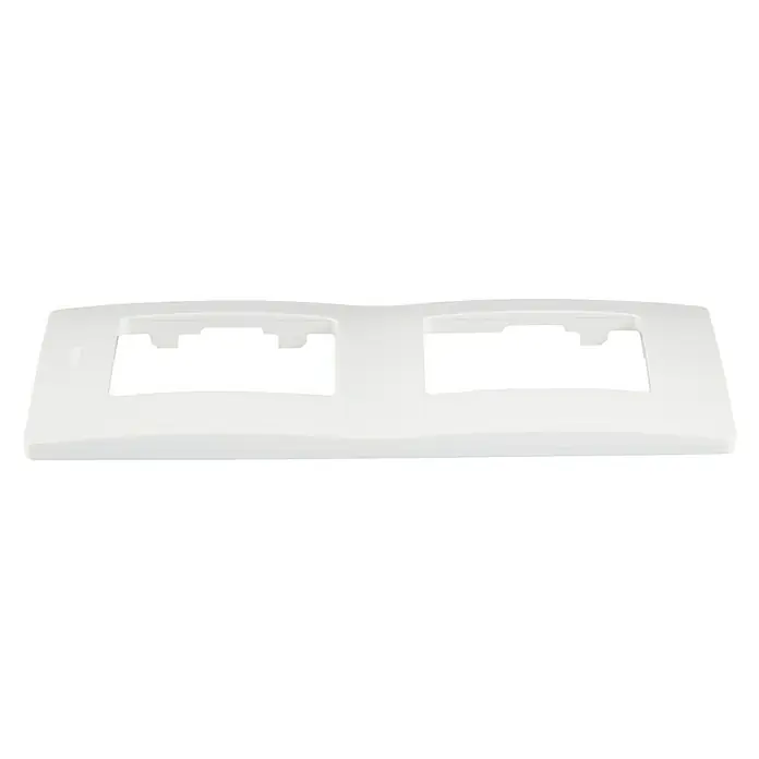 Legrand Niloé Marco - Blanco, Modelo de mecanismos: x 2, Plástico, Instalar - Cubierta de enchufe doble blanca, ideal para cubrir con estilo dos enchufes e interruptores. Para un aspecto moderno.