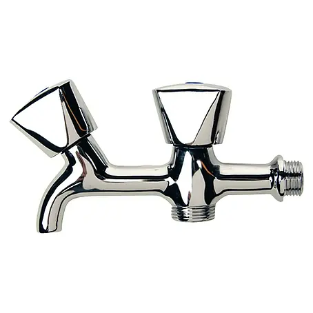Grifo doble para lavadora