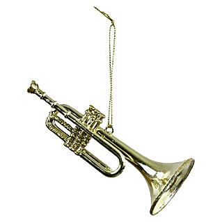 Geroma Christbaumschmuck Goldene Trompete (Gold, Kunststoff, 12 x 4,5 x 4,5 cm)