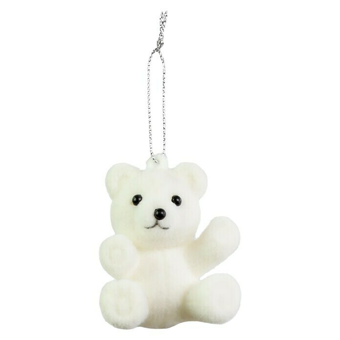 Christbaumschmuck (Weiß, Samt)