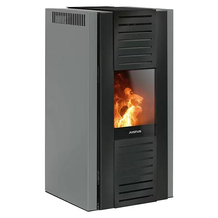 Justus Wasserführender Pelletofen Sirkos Aqua 2.02,5 kW - 9,4 kW, Raumheizvermögen: 200 m³, Schwarz/Taupe