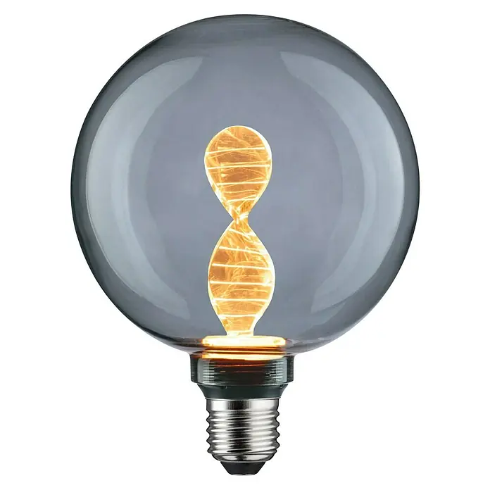 Paulmann Inner Glow LED-Lampe Vintage Globe-Form E27 - E27, Dimmbarkeit: Nicht Dimmbar, Warmweiß, 90 lm, Farbe: Smoke - Die Paulmann Globe Leuchte mit einem einzigartigen LED-Filament im Sanduhrdesign erzeugt eine warme und einladende Atmosphäre.