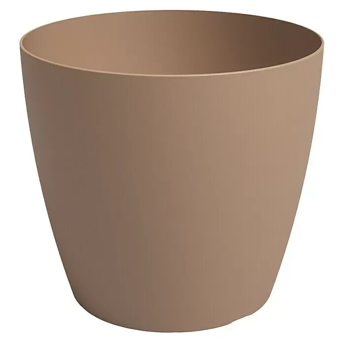Artevasi San Remo Übertopf rund MattAußenmaß (Ø x H): 16 x 14,5 cm, Kunststoff, Beige