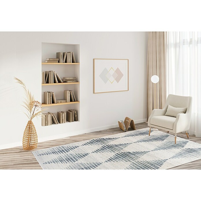Alfombra de pelo corto Savannah Rombo (Crema, 230 x 160 cm) | BAUHAUS