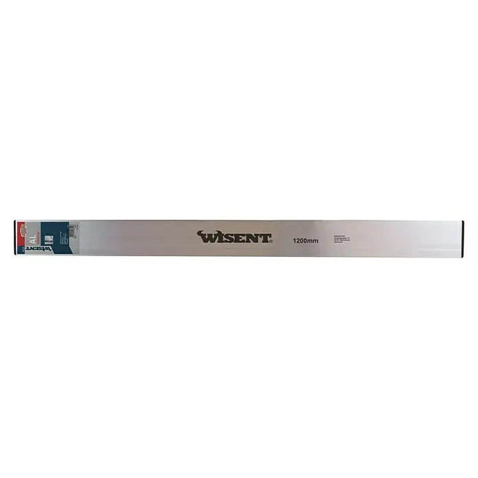 Wisent Regla enrasadora - L x An x Al: 120 x 1,8 x 10 cm, Aluminio - Imagen del producto del nivel de burbuja WISENT de 1200 mm, una herramienta fiable para mediciones y alineaciones precisas en la artesanía.