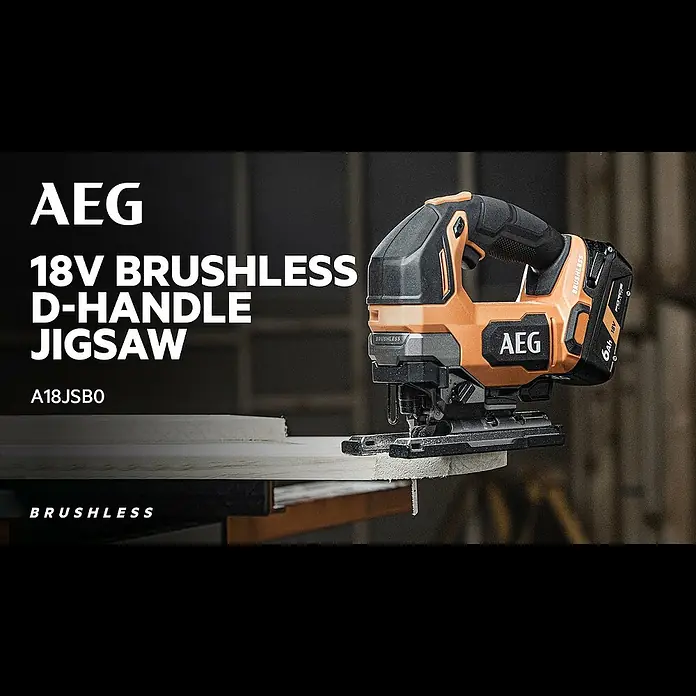 AEG Pro 18V Akku-Stichsäge BST 18BLX2-0 - 18 V, Ohne Akku, Leerlaufhubzahl: 0 /min - 3.500 /min - AEG 18V Brushless D-Handle Jigsaw (A18JSB0) in action
