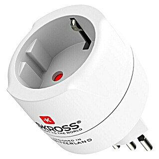 Skross Reiseadapter Europe to Switzerland/Italy/Brazil (Netzsteckertyp Reiseadapter: Typ L (CEI 23-50), Weiß)