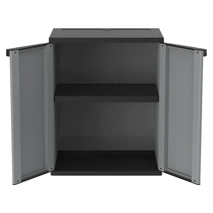 Terry JLine Kunststoff-Mehrzweckschrank J Line 68 - L x B x H: 37,5 x 68 x 85 cm - Offener Kunststoffschrank mit Einlegeboden, ideal für die Aufbewahrung im Innen- und Außenbereich. Praktisch und robust.
