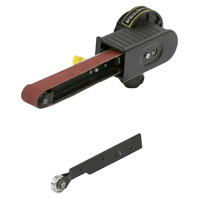 Fartools Schleifaufsatz Bandfeile - Passend für: Fartools Multischleifer Multi-Rex 900, 2 -tlg. - Das Bild zeigt einen Bandschleifer, ein Elektrowerkzeug zum Schleifen von Oberflächen.