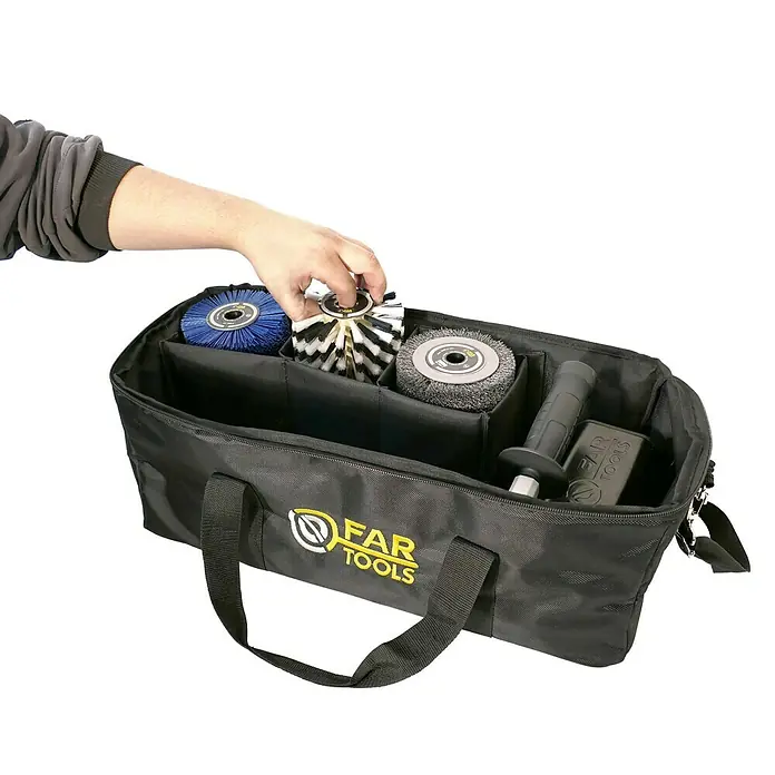 Fartools Werkzeugtasche MyRexbag - L x B x H: 530 x 230 x 200 mm, Passend für: Fartools Multischleifer REX 120C, Polyester - Werkzeugtasche mit verschiedenen Bürsten und Werkzeugen, präsentiert von Far Tools.